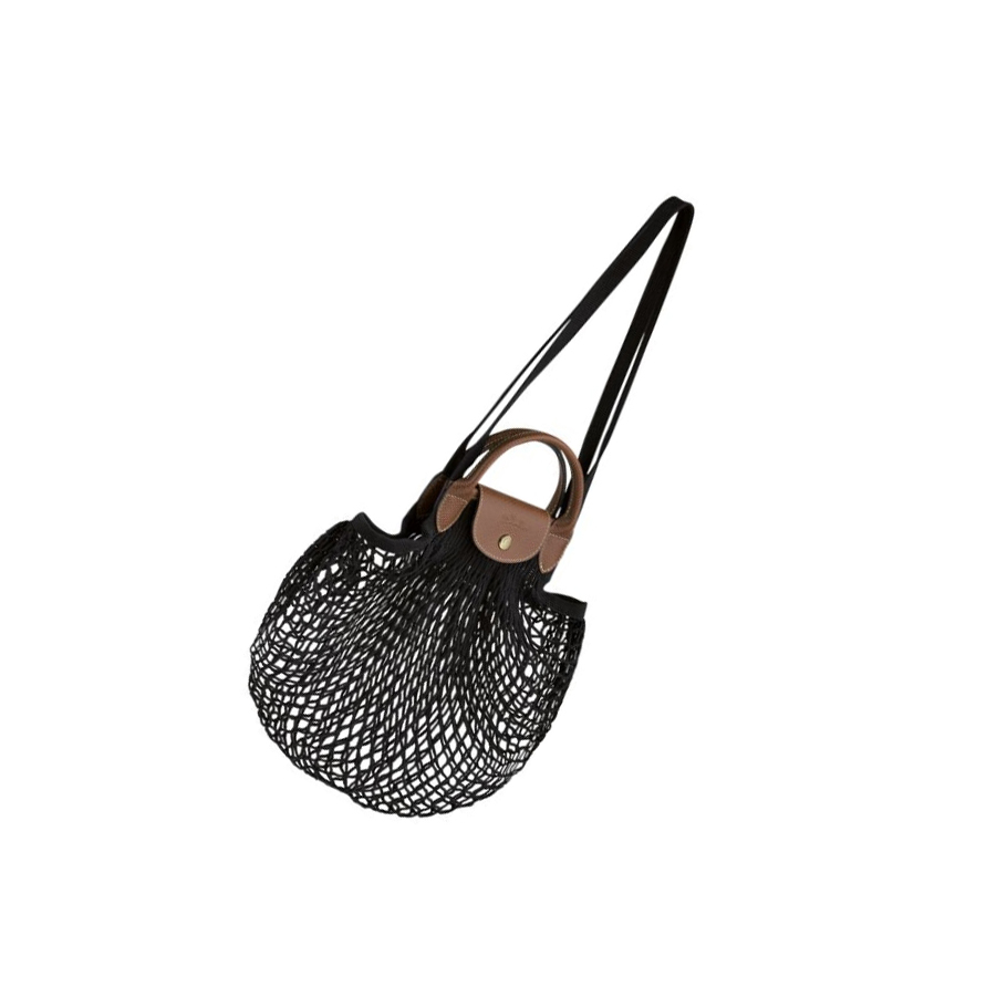 Longchamp Le Pliage Filet Schoudertassen Dames Zwart | NL-MT80765