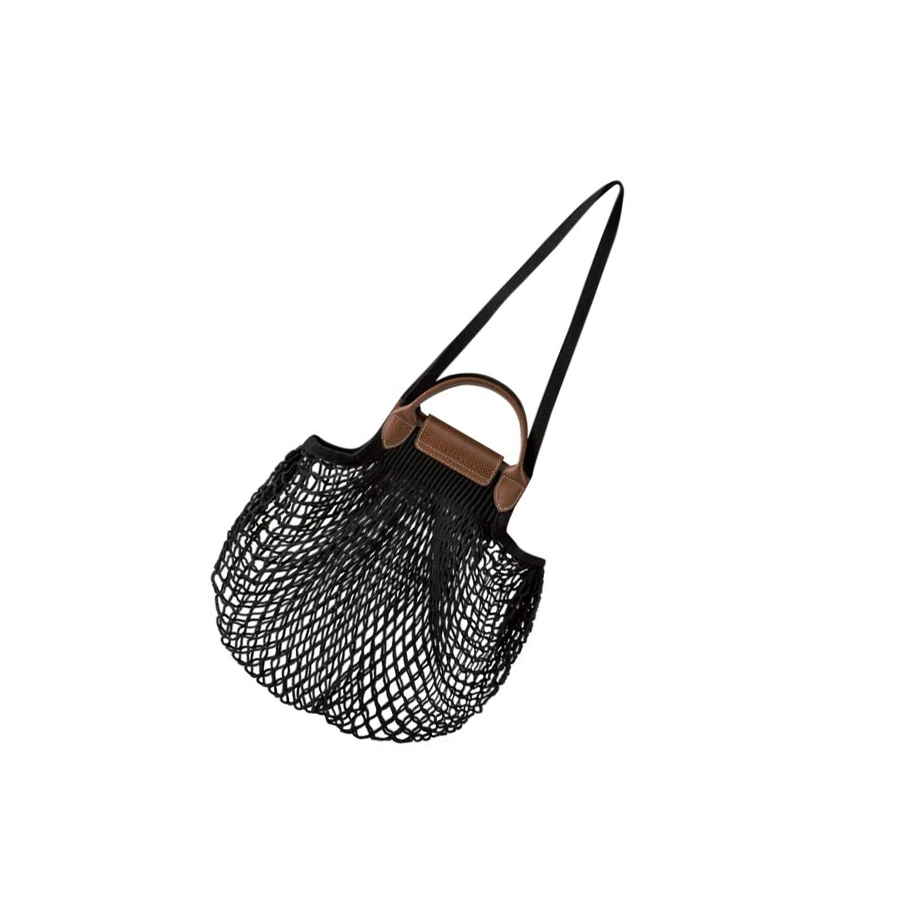 Longchamp Le Pliage Filet Schoudertassen Dames Zwart | NL-MT80765