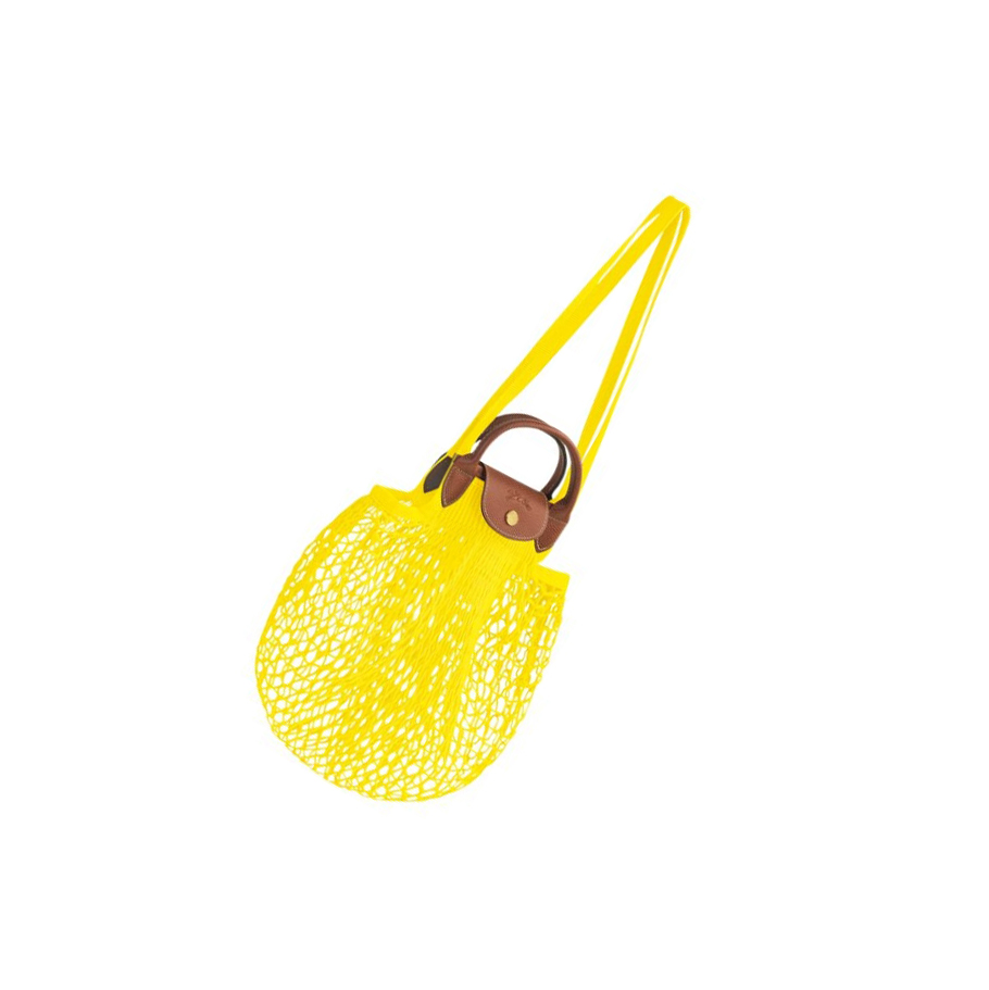 Longchamp Le Pliage Filet Schoudertassen Dames Geel | NL-SN54396