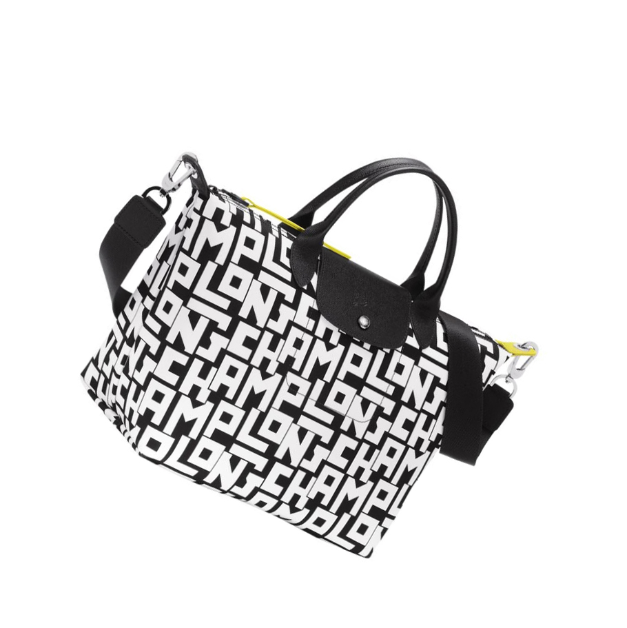 Longchamp Le Pliage Lgp M Handtas Dames Zwart Wit | NL-DC06498