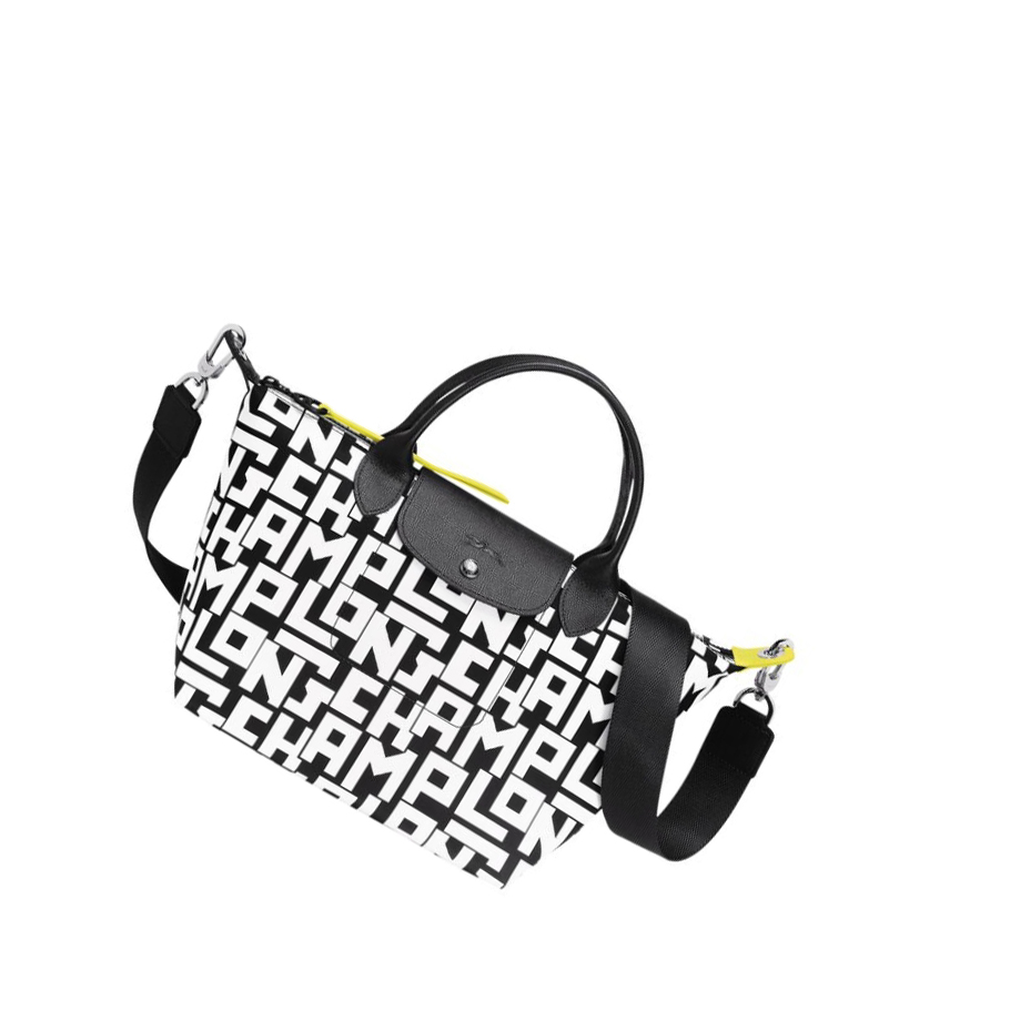 Longchamp Le Pliage Lgp S Handtas Dames Zwart Wit | NL-RZ07312