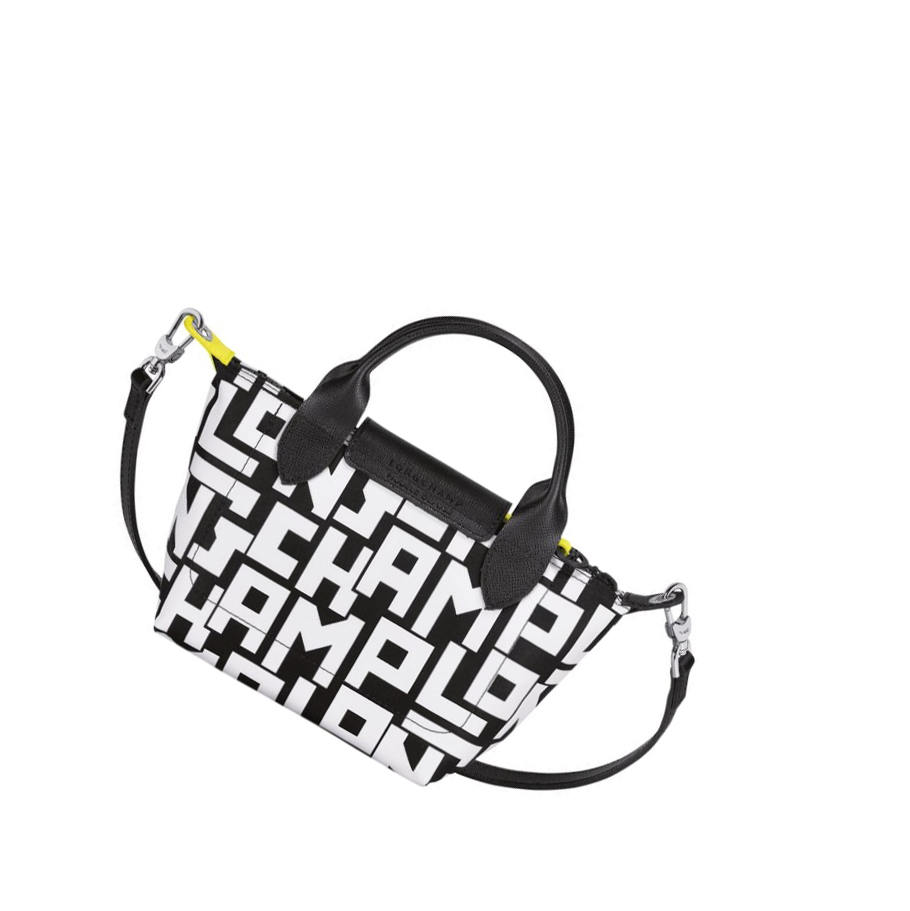 Longchamp Le Pliage Lgp XS Handtas Dames Zwart Wit | NL-BP78532