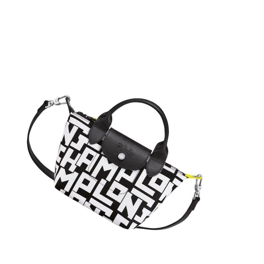 Longchamp Le Pliage Lgp XS Handtas Dames Zwart Wit | NL-BP78532