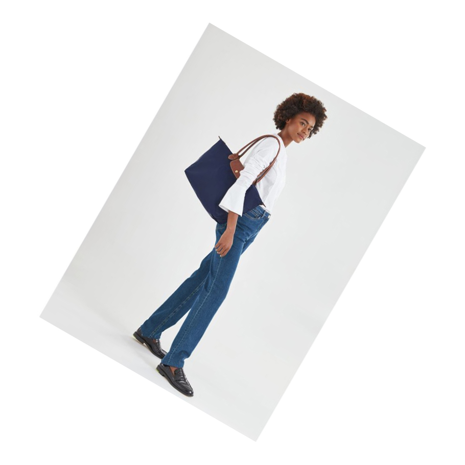 Longchamp Le Pliage Original L Schoudertassen Dames Donkerblauw | NL-DQ90682