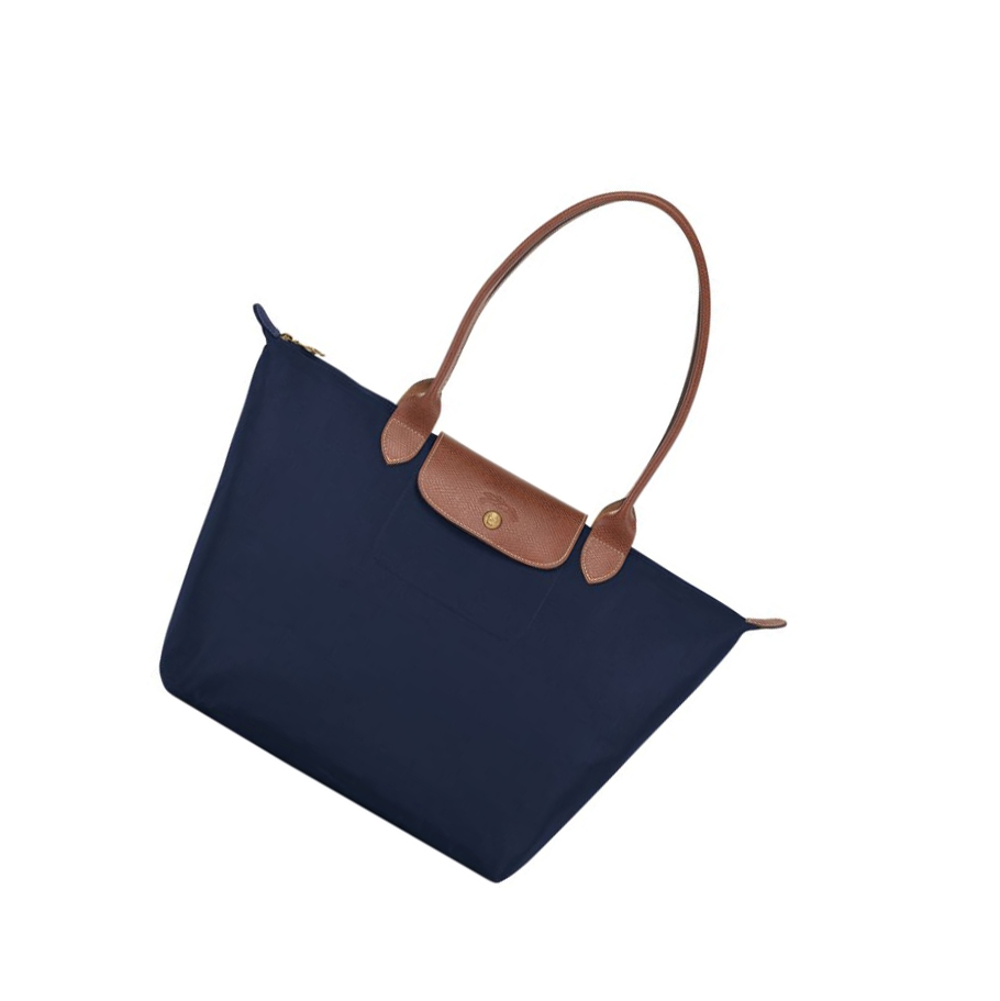 Longchamp Le Pliage Original L Schoudertassen Dames Donkerblauw | NL-DQ90682