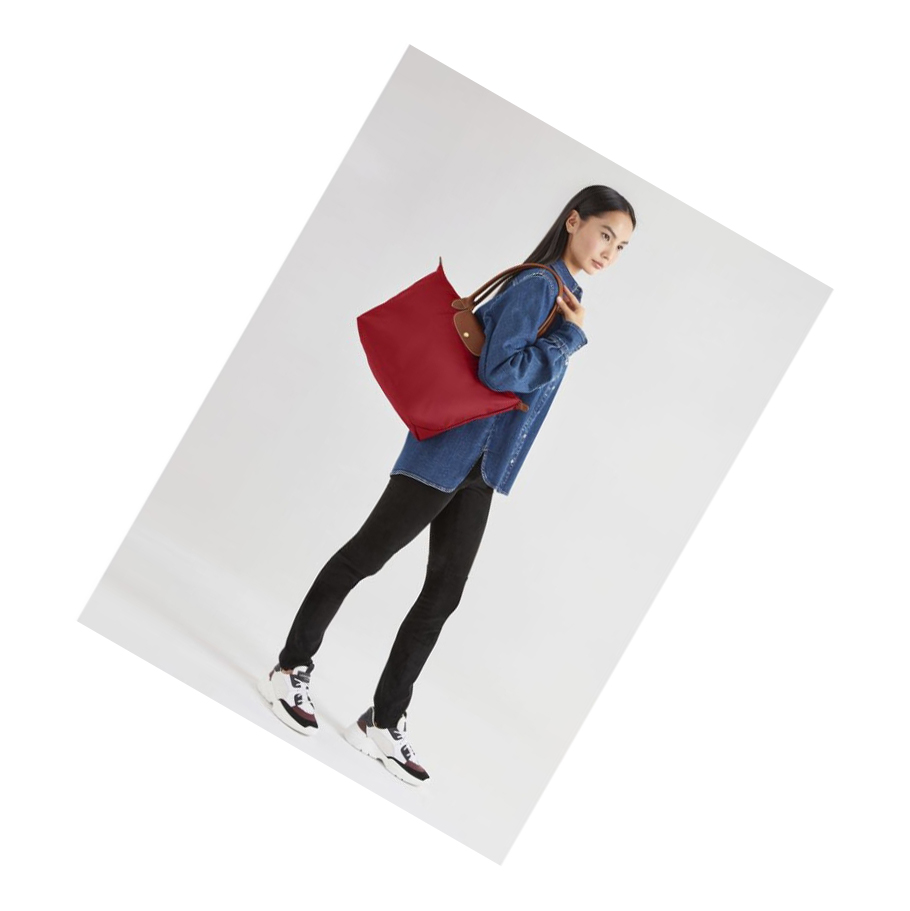 Longchamp Le Pliage Original L Schoudertassen Dames Rood | NL-JD03746