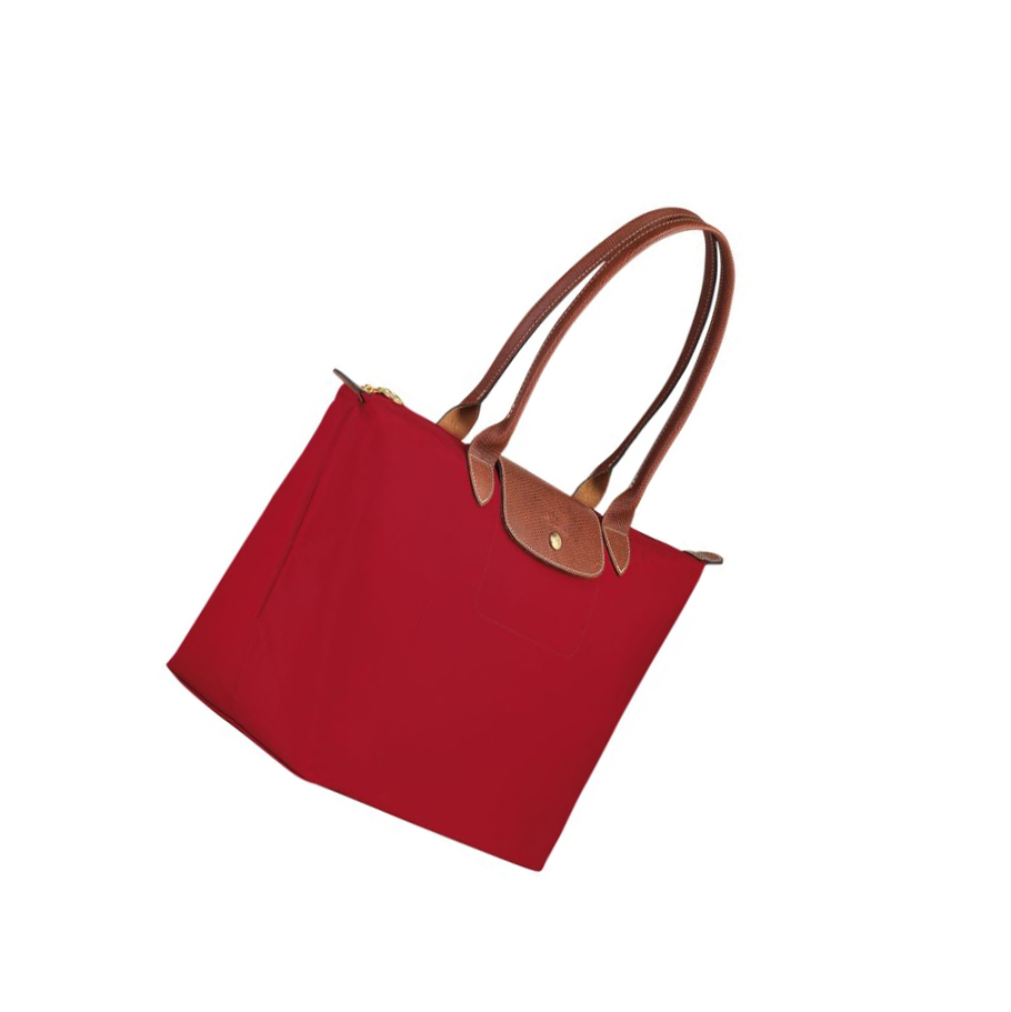 Longchamp Le Pliage Original L Schoudertassen Dames Rood | NL-JD03746