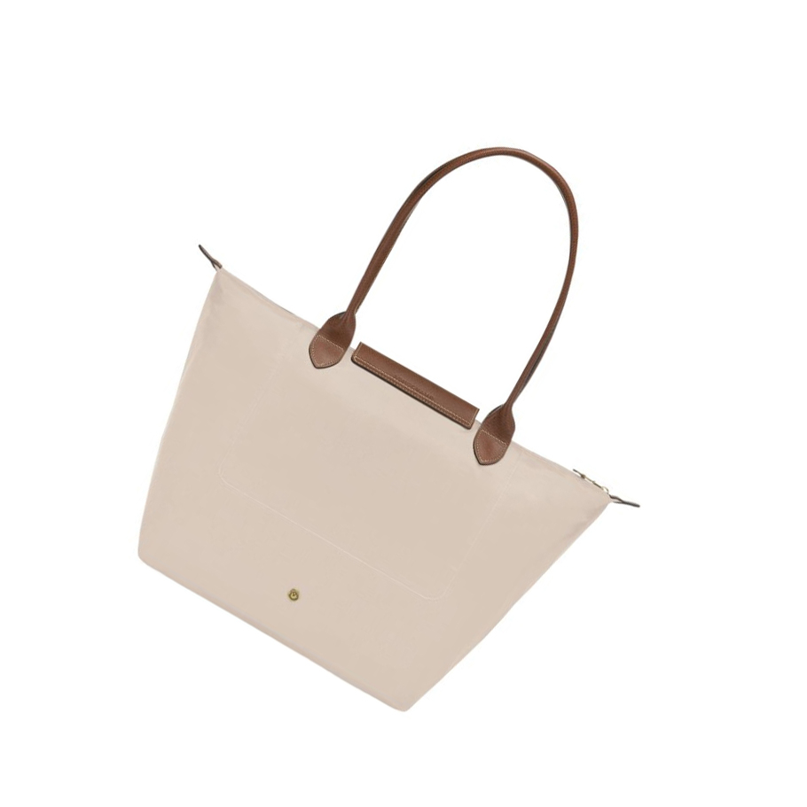 Longchamp Le Pliage Original L Schoudertassen Dames Beige | NL-PJ90157
