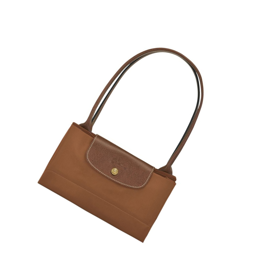 Longchamp Le Pliage Original L Schoudertassen Dames Bruin | NL-QW08721