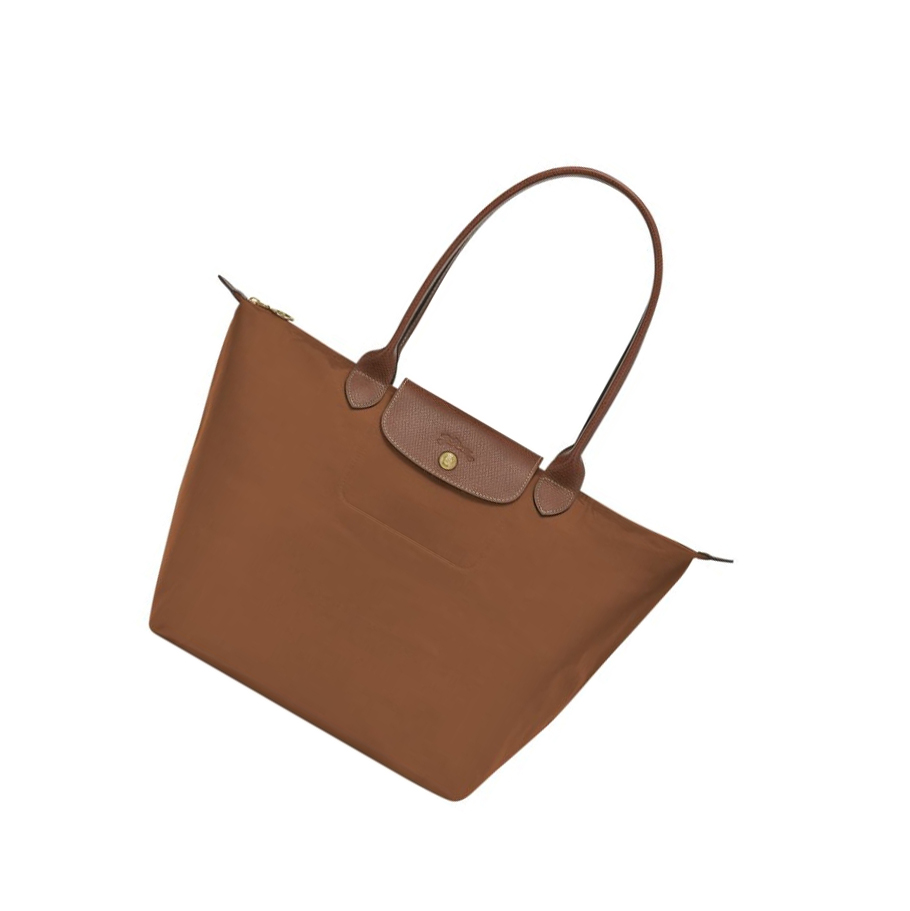Longchamp Le Pliage Original L Schoudertassen Dames Bruin | NL-QW08721