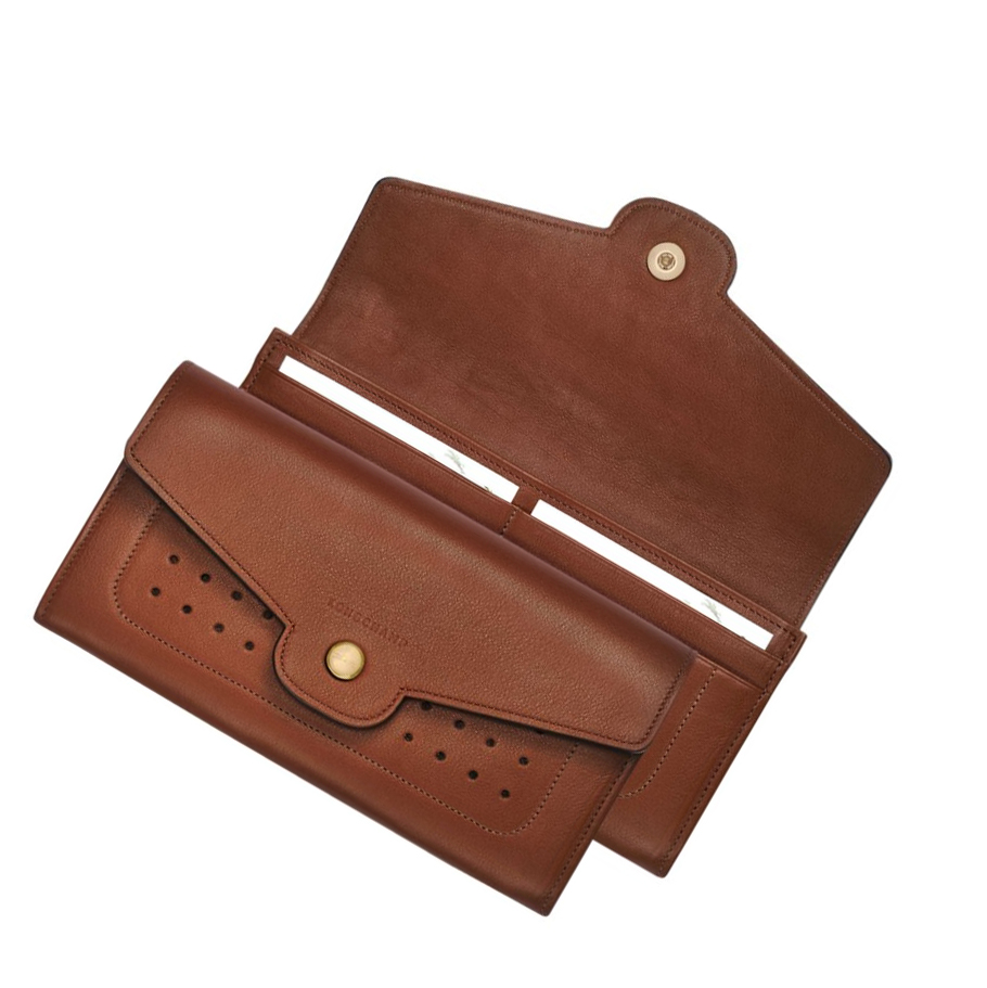 Longchamp Mademoiselle Portefeuille Dames Bruin | NL-WZ13546