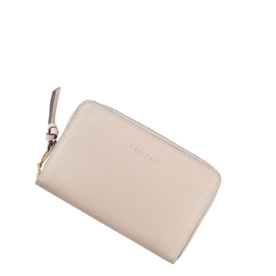 Longchamp Mailbox Portefeuille Dames Beige | NL-LK08725