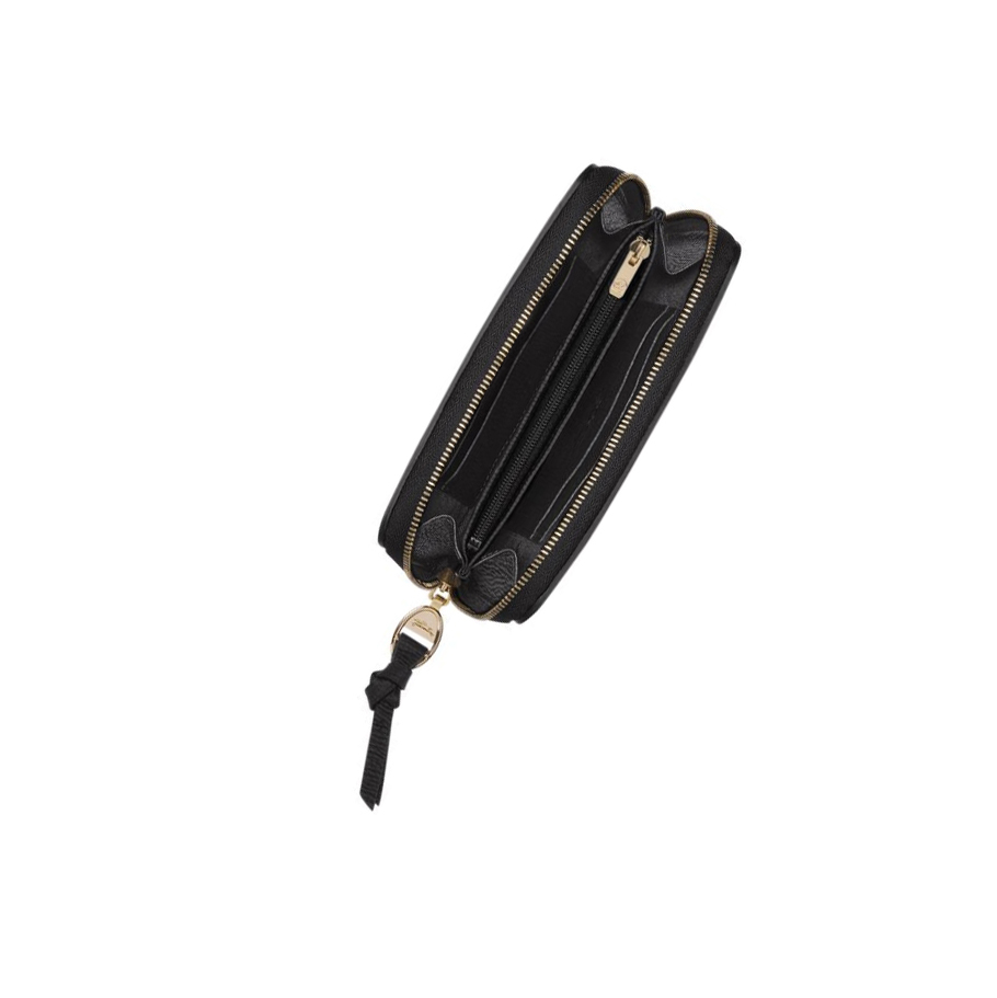 Longchamp Mailbox Portefeuille Dames Zwart | NL-ES43291