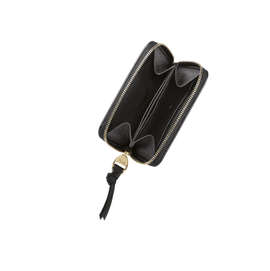 Longchamp Mailbox Portemonnee Dames Zwart | NL-JV10235