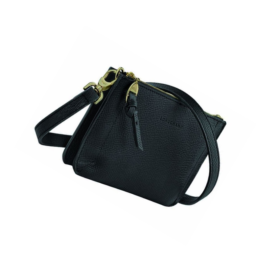 Longchamp Mailbox Rits Rond Portemonnee Dames Zwart | NL-EZ08395