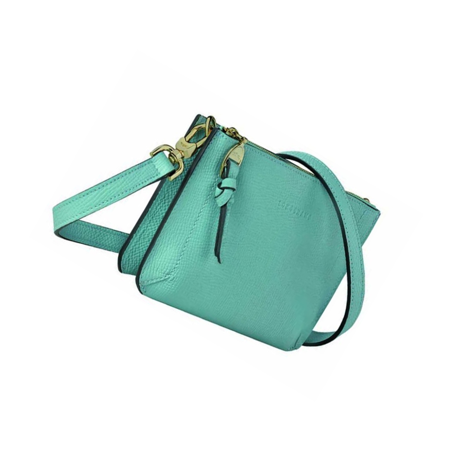 Longchamp Mailbox Rits Rond Portemonnee Dames Blauw | NL-NO47830