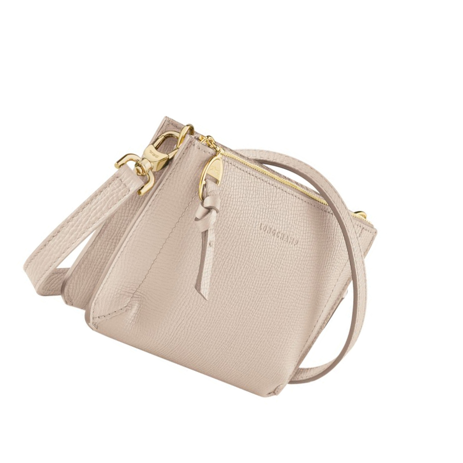 Longchamp Mailbox Rits Rond Portemonnee Dames Beige | NL-VN97420