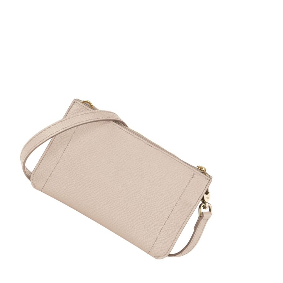 Longchamp Mailbox Rits Rond Portemonnee Dames Beige | NL-VN97420