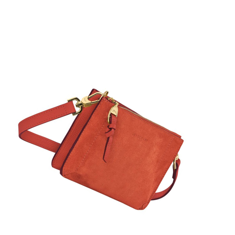 Longchamp Mailbox Soft Rits Rond Portemonnee Dames Oranje | NL-VZ73106