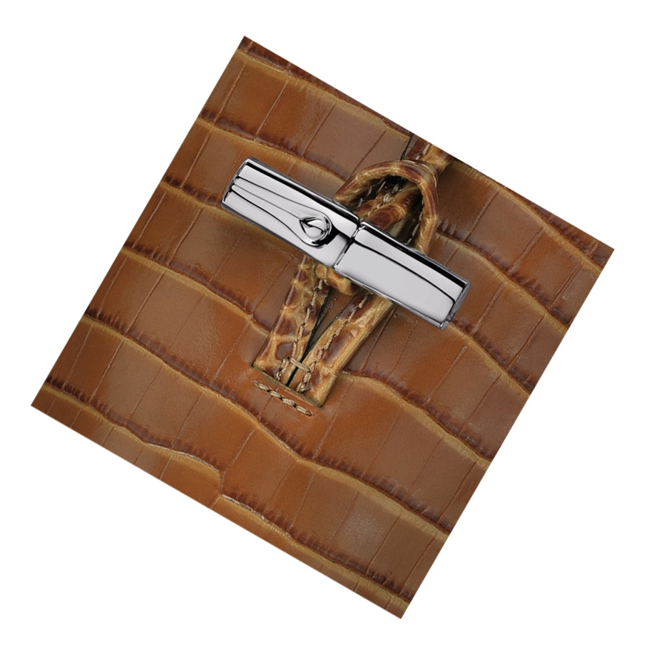 Longchamp Roseau Croco Hoesje Dames Beige | NL-JG69143