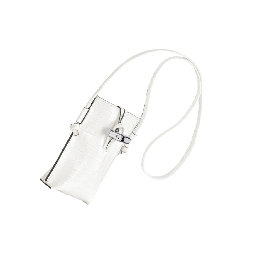 Longchamp Roseau Croco Hoesje Dames Wit | NL-OS18072