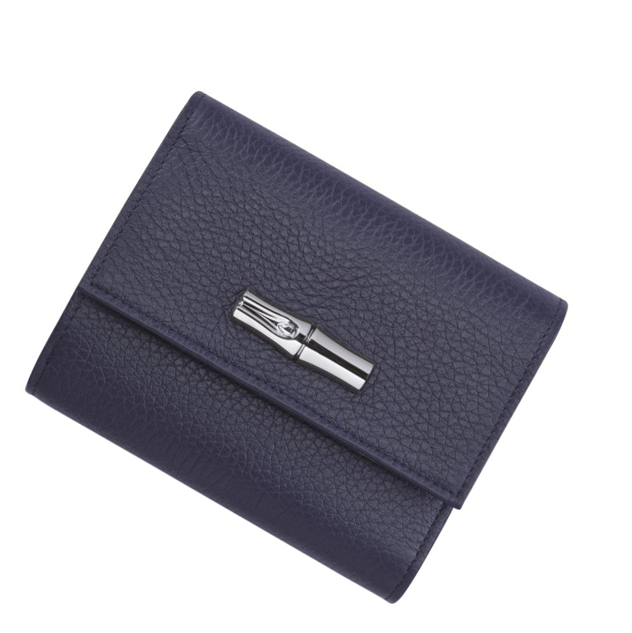 Longchamp Roseau Essential Portefeuille Dames Donkerblauw | NL-ER59630