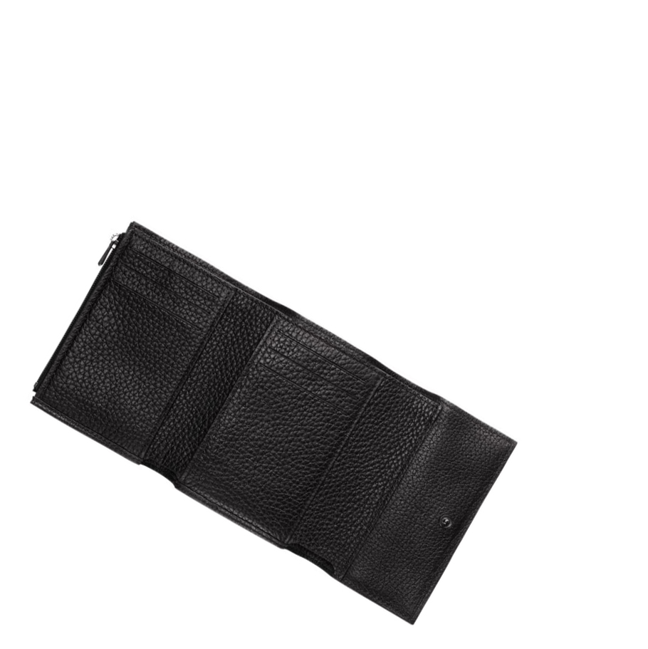 Longchamp Roseau Essential Portefeuille Dames Zwart | NL-KW16738