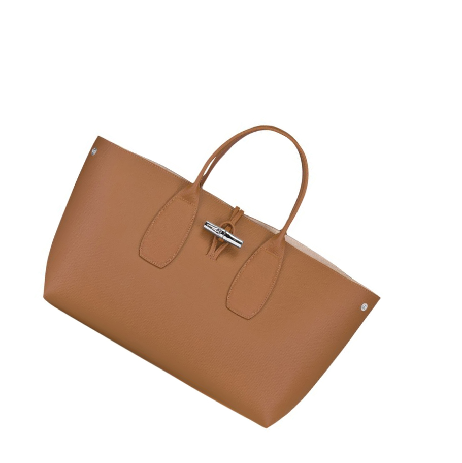 Longchamp Roseau L Handtas Dames Beige | NL-DM69123