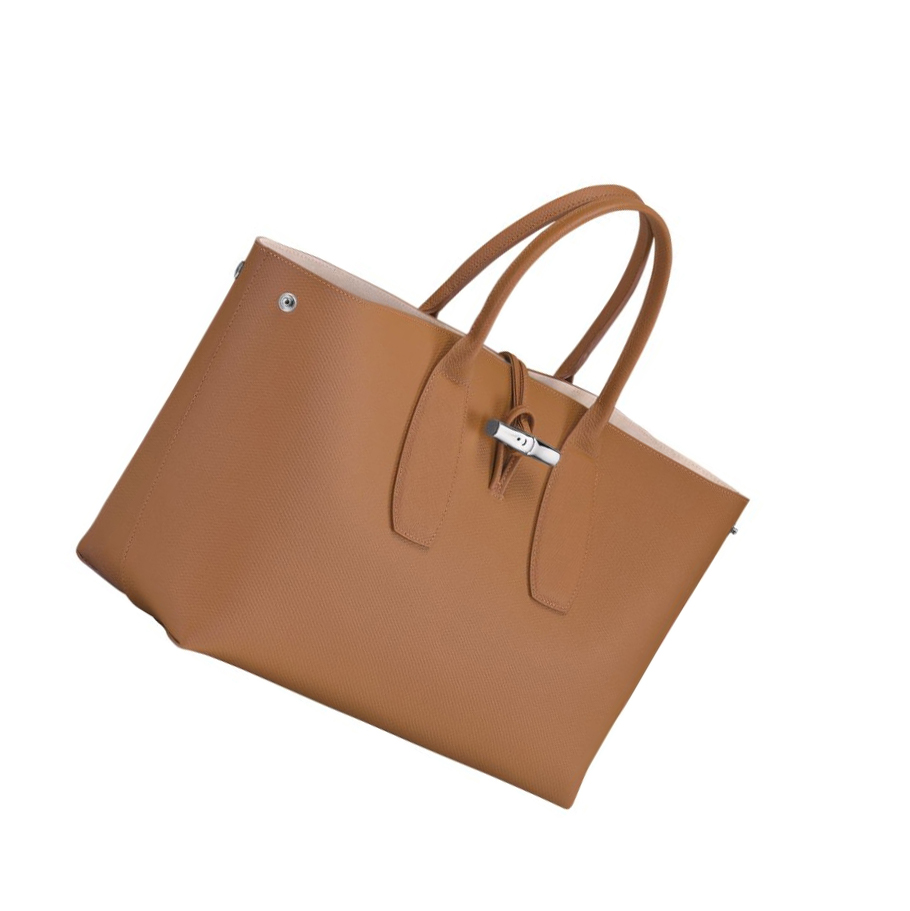 Longchamp Roseau L Handtas Dames Beige | NL-DM69123