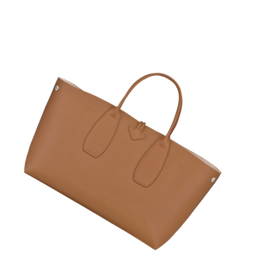 Longchamp Roseau L Handtas Dames Beige | NL-DM69123