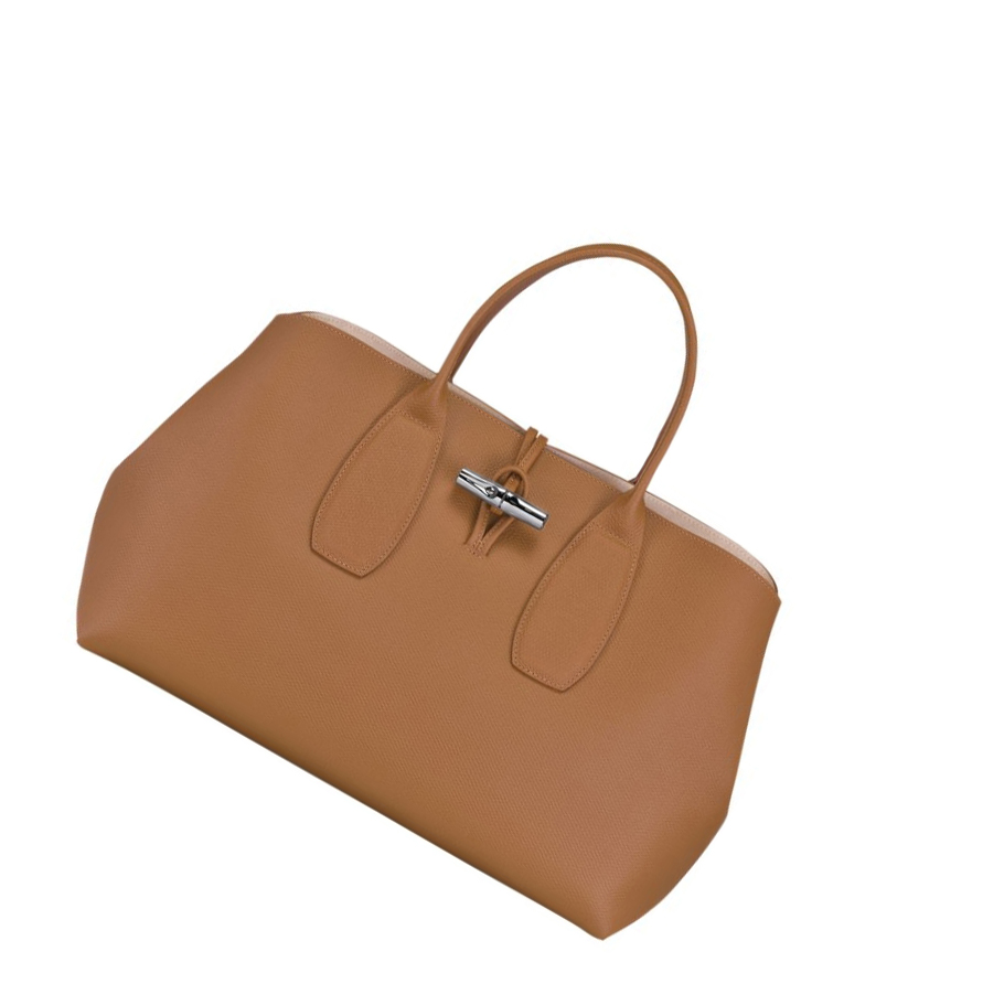 Longchamp Roseau L Handtas Dames Beige | NL-DM69123
