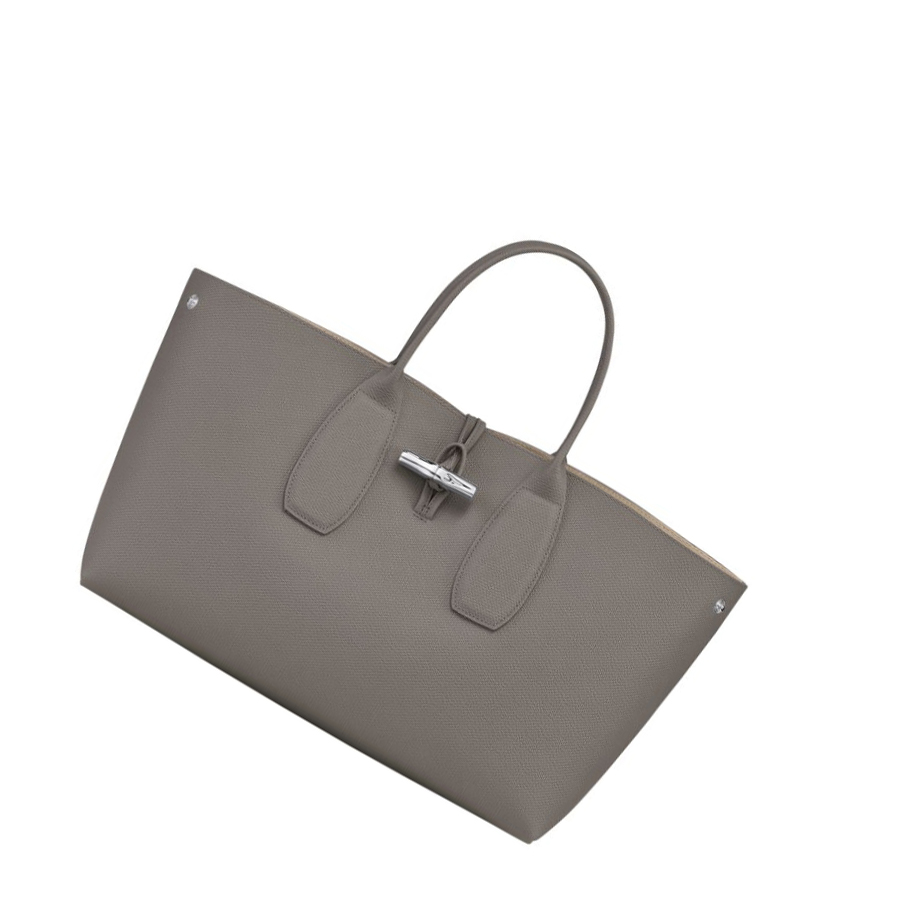 Longchamp Roseau L Handtas Dames Grijs | NL-GX43051