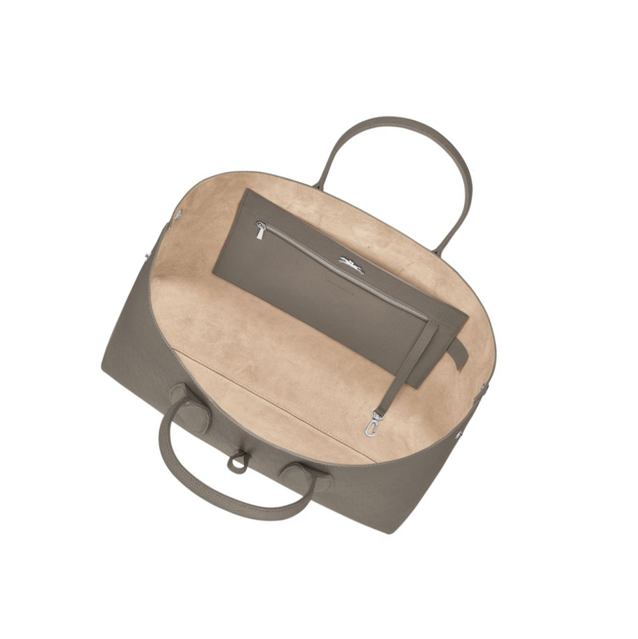 Longchamp Roseau L Handtas Dames Grijs | NL-GX43051