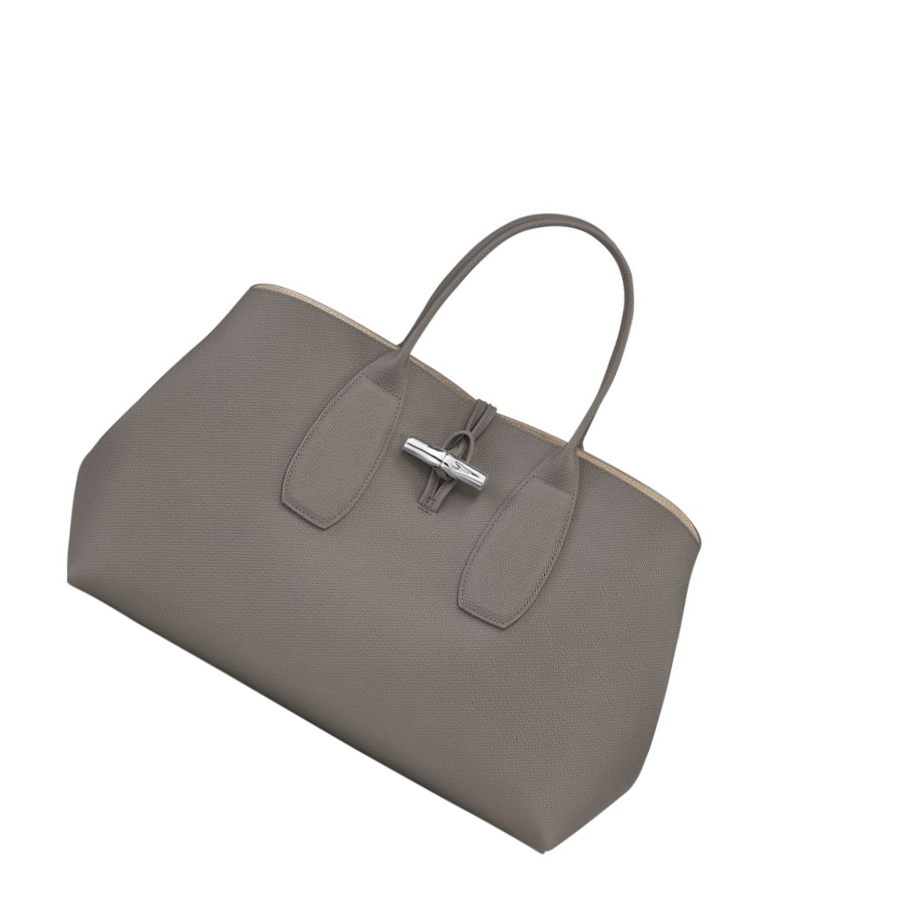 Longchamp Roseau L Handtas Dames Grijs | NL-GX43051