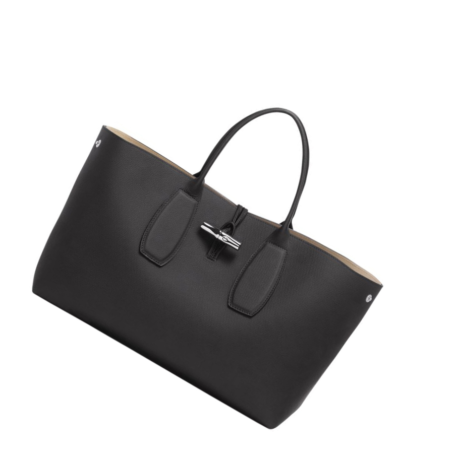 Longchamp Roseau L Handtas Dames Zwart | NL-BC27305