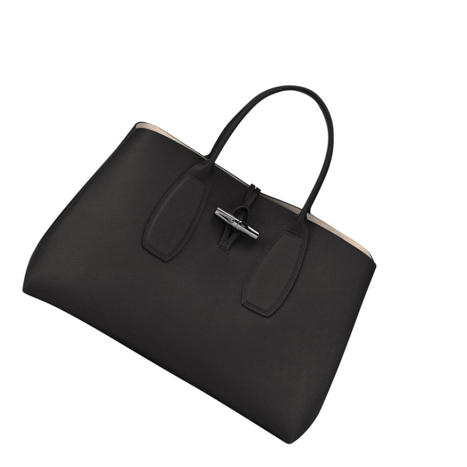 Longchamp Roseau L Handtas Dames Zwart | NL-BC27305