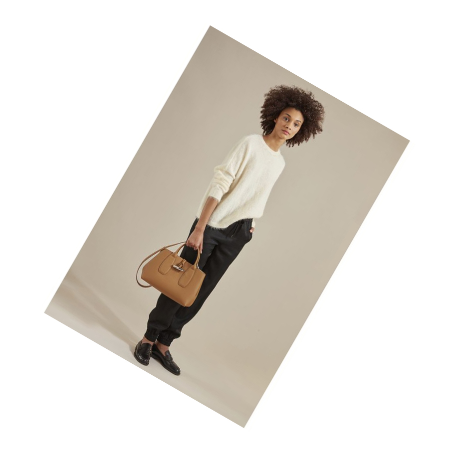 Longchamp Roseau M Handtas Dames Beige | NL-EL75918