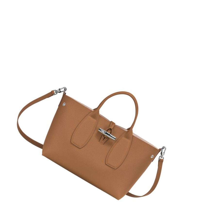 Longchamp Roseau M Handtas Dames Beige | NL-EL75918