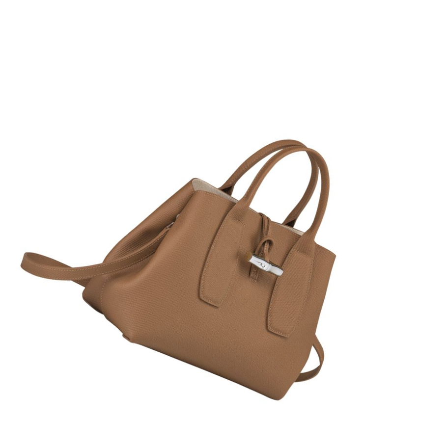 Longchamp Roseau M Handtas Dames Beige | NL-EL75918