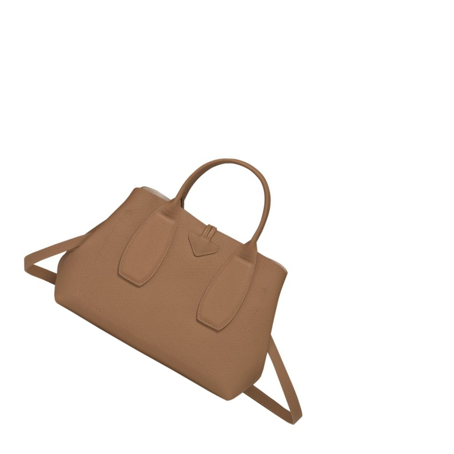 Longchamp Roseau M Handtas Dames Beige | NL-EL75918
