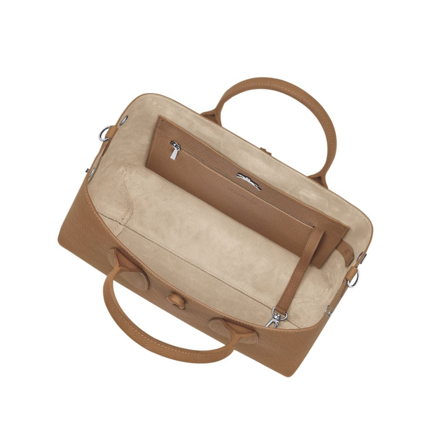 Longchamp Roseau M Handtas Dames Beige | NL-EL75918