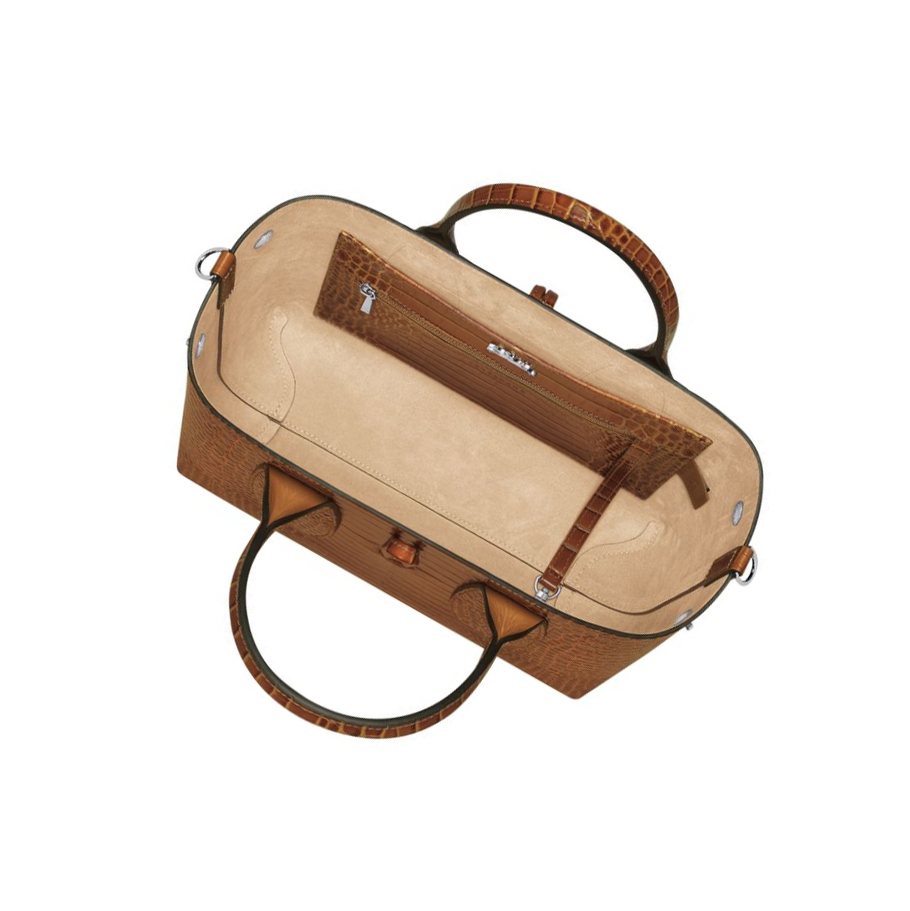 Longchamp Roseau M Handtas Dames Bruin | NL-IX58172