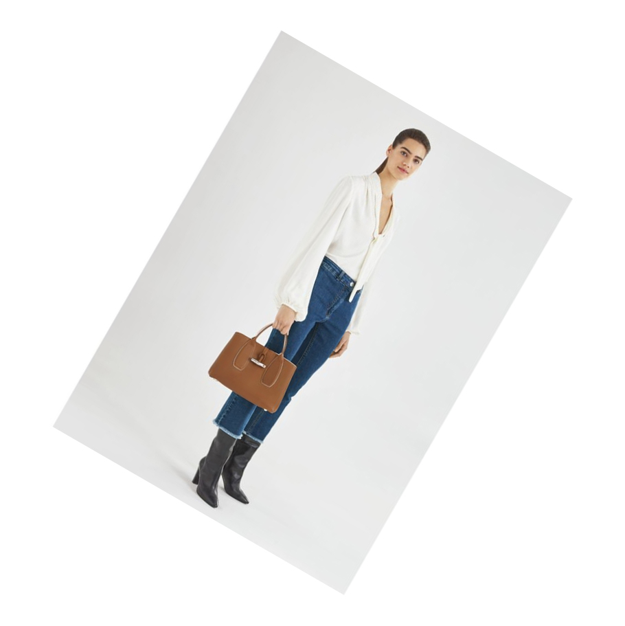 Longchamp Roseau M Handtas Dames Bruin | NL-RQ01674
