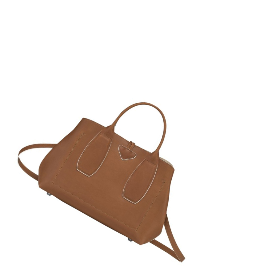 Longchamp Roseau M Handtas Dames Bruin | NL-RQ01674