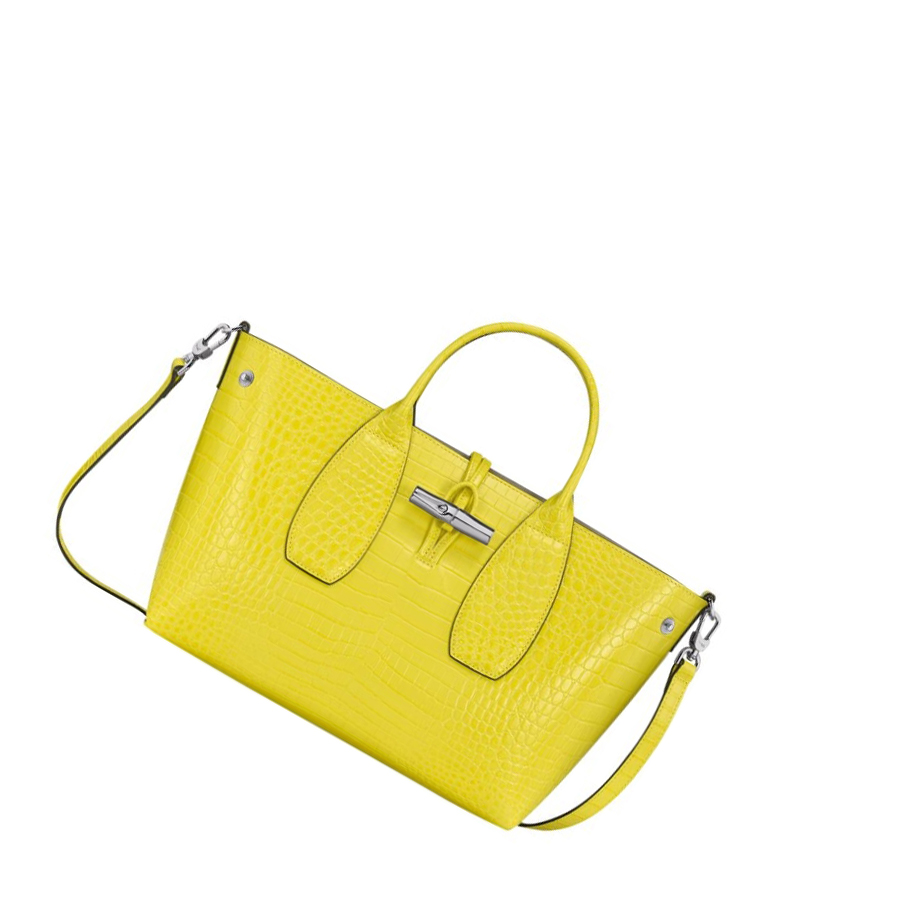 Longchamp Roseau M Handtas Dames Geel | NL-JB61745