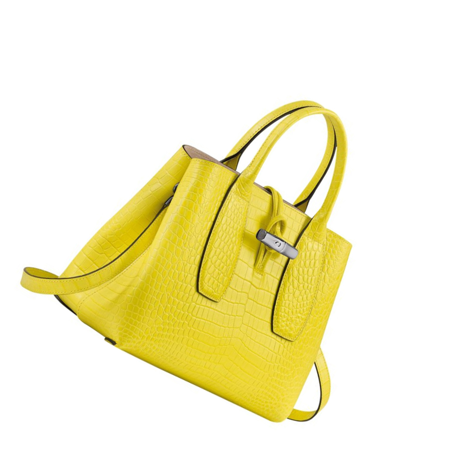 Longchamp Roseau M Handtas Dames Geel | NL-JB61745