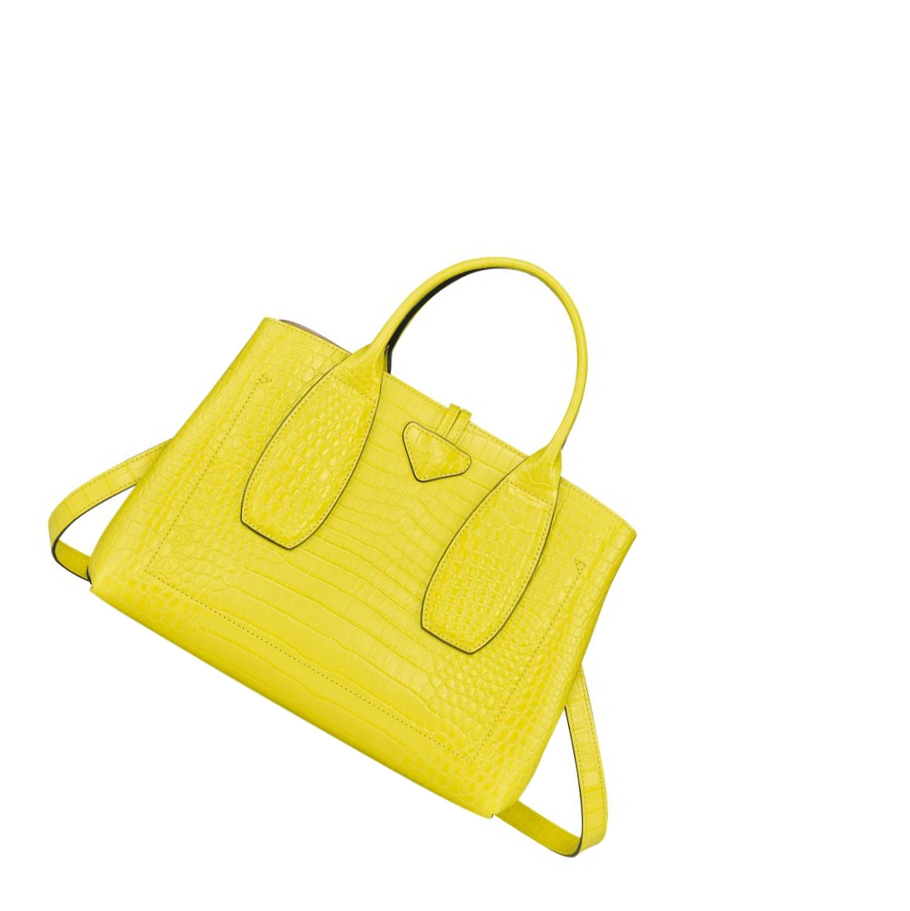 Longchamp Roseau M Handtas Dames Geel | NL-JB61745
