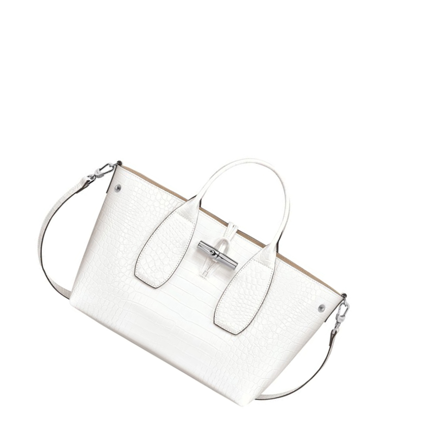 Longchamp Roseau M Handtas Dames Wit | NL-KQ54821