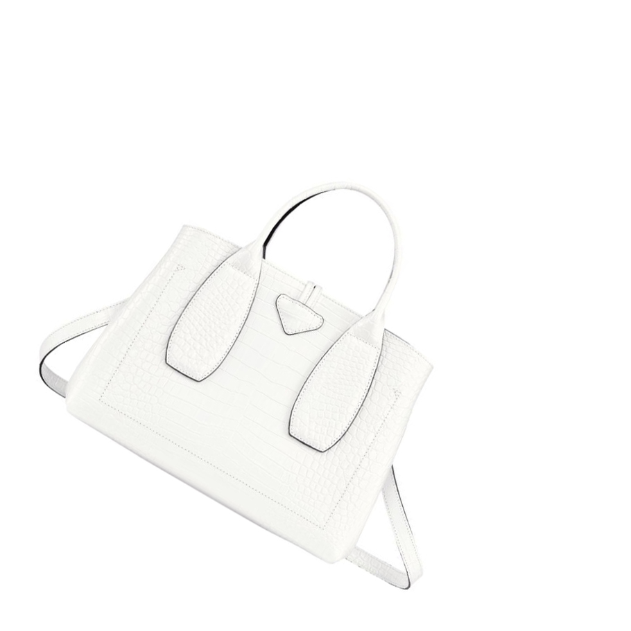 Longchamp Roseau M Handtas Dames Wit | NL-KQ54821