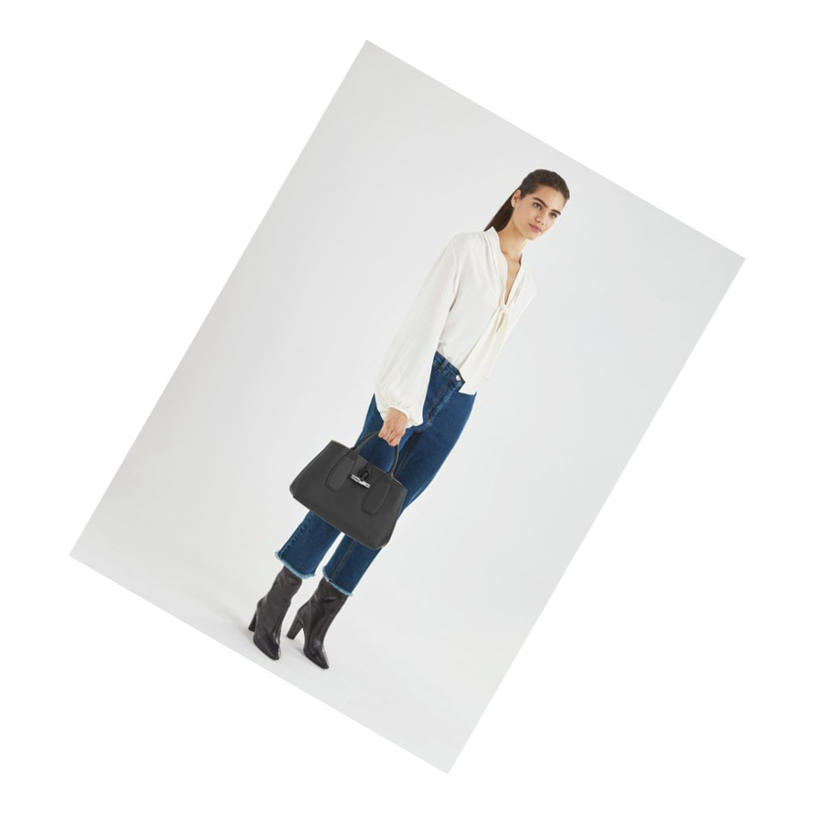 Longchamp Roseau M Handtas Dames Zwart | NL-UP36218